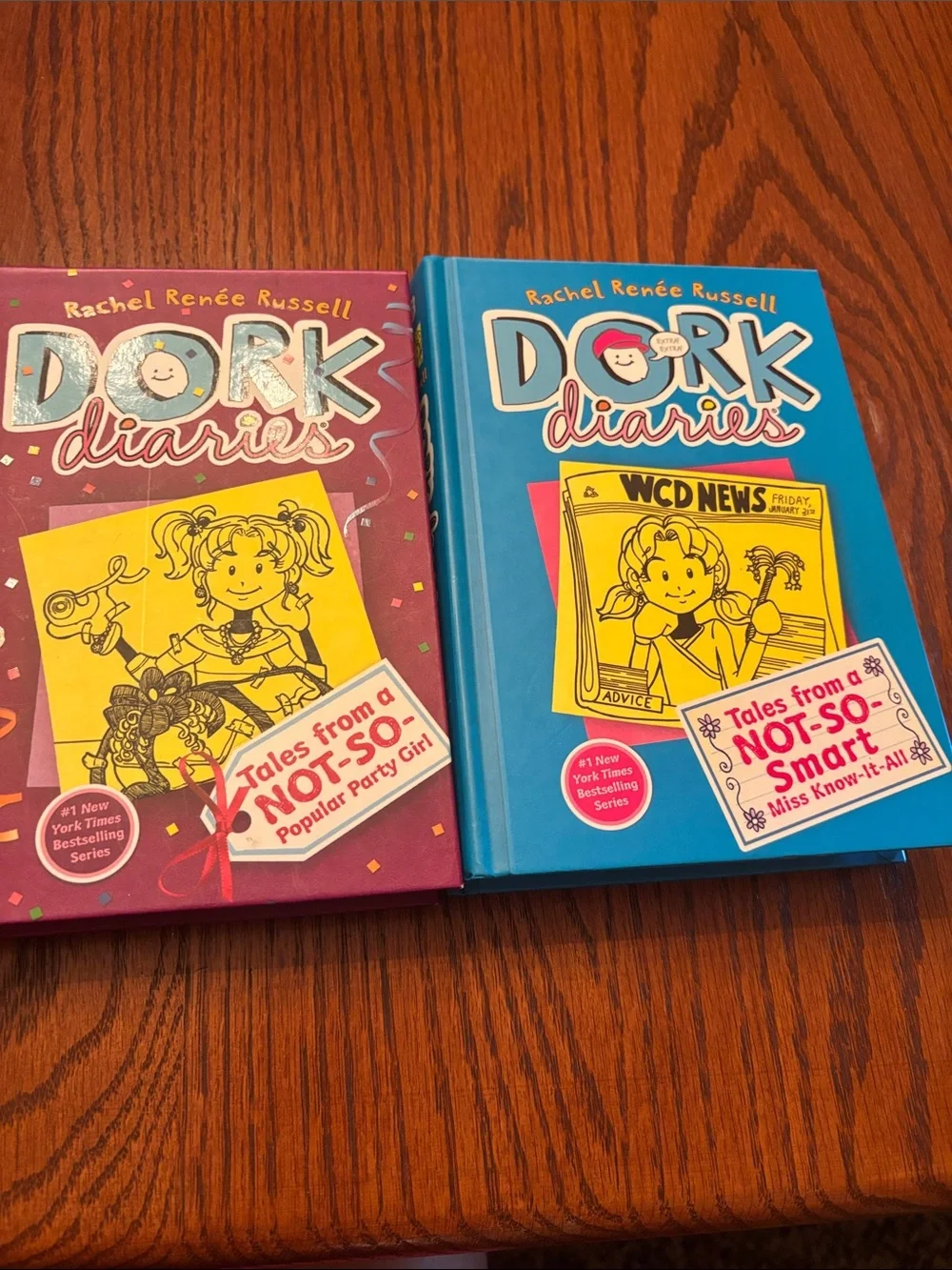 Dork Diaries Hardcover Book Set - Blue and Maroon(lot of 2)